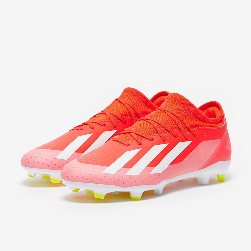 adidas X Crazyfast League Firm Ground - Solar Red/White/Team Solar