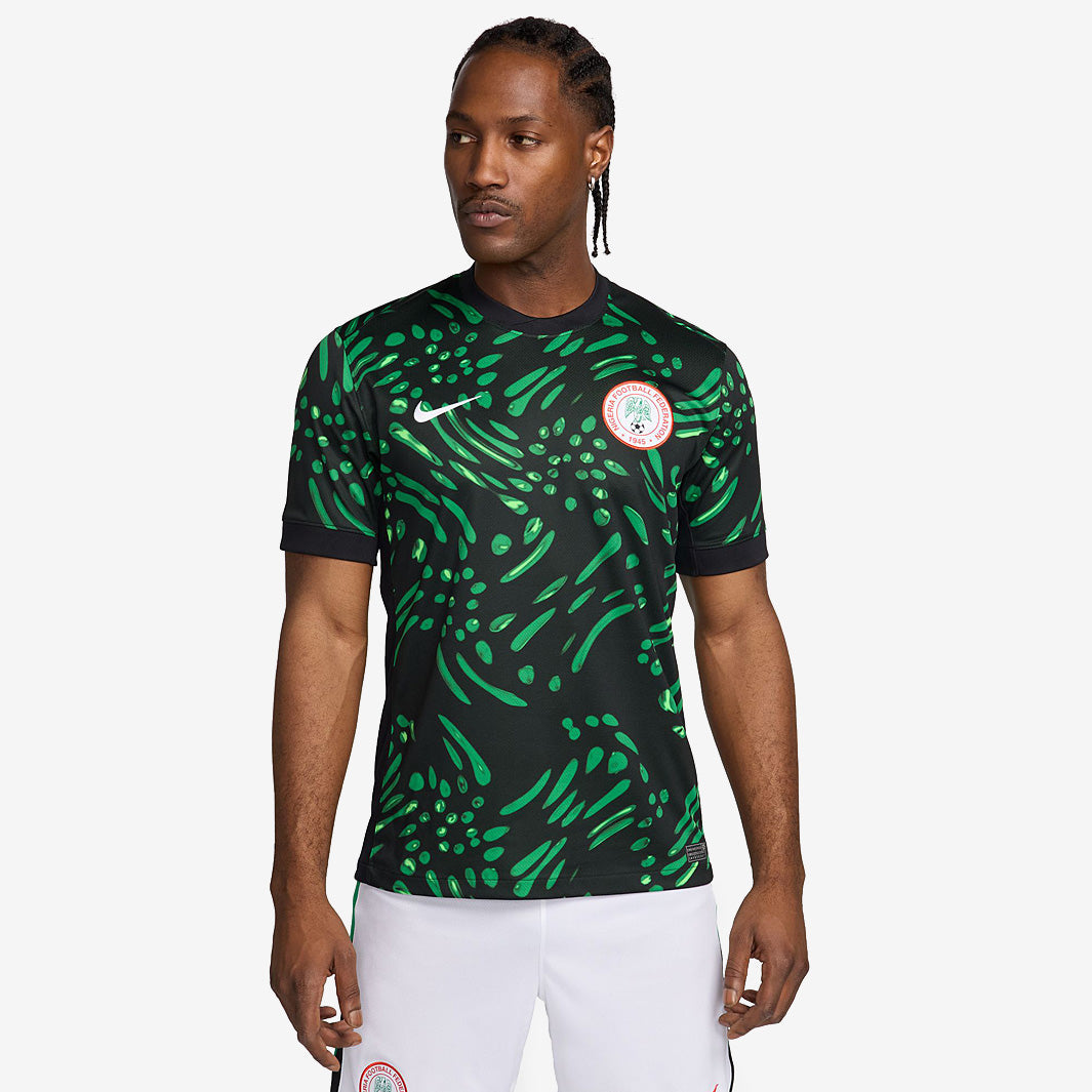 Nike Nigeria 2024 Dri-FIT Stadium SS Away Shirt - Black/Lucky
