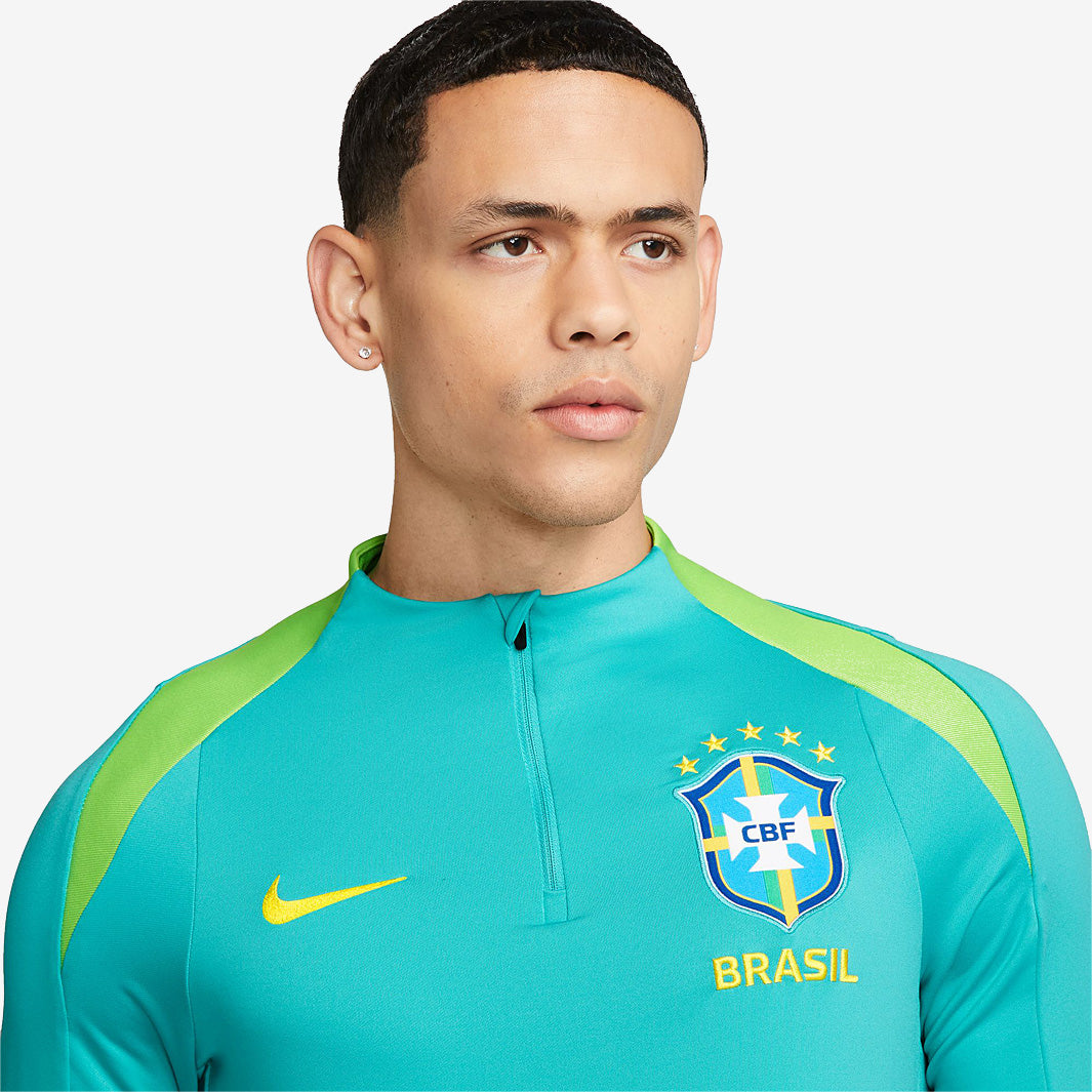Nike Brazil 2024 Dri-FIT Strike Drill Top - Lt Retro/Action Green