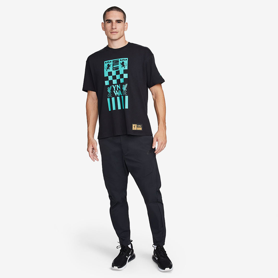 Nike LeBron James x Liverpool Max90 SS Soccer T-Shirt - Black