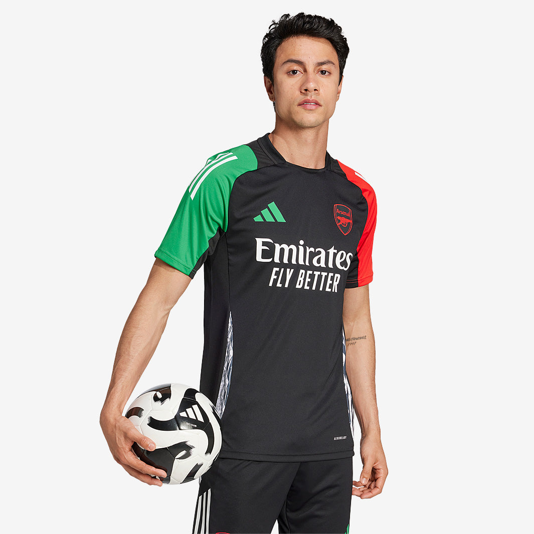 adidas Arsenal 24/25 European Training Shirt - Black - Mens Replica
