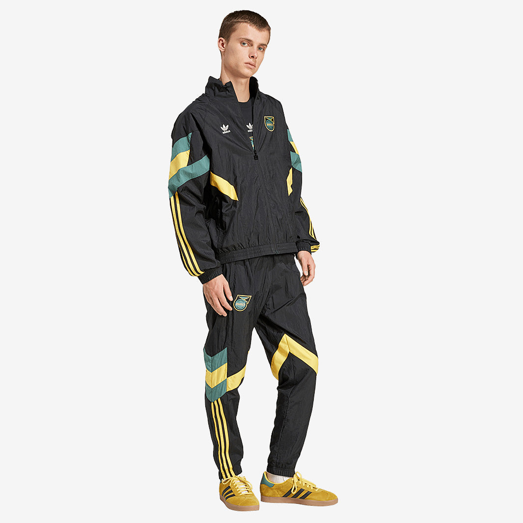 adidas Originals Jamaica Track Top - Black - Mens Replica