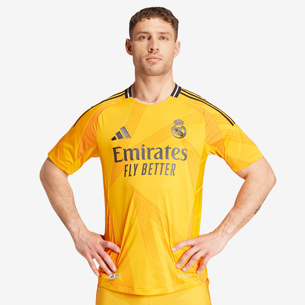 adidas Real Madrid 24/25 Authentic Away Shirt - Crew Orange - Mens