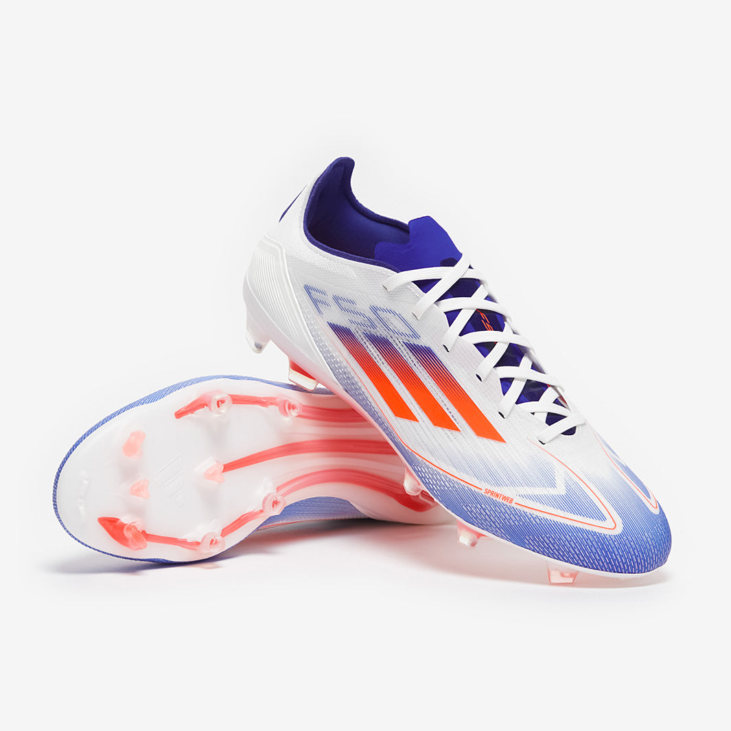 adidas F50 Pro Firm Ground - Ftwr White/Solar Red/Lucid Blue