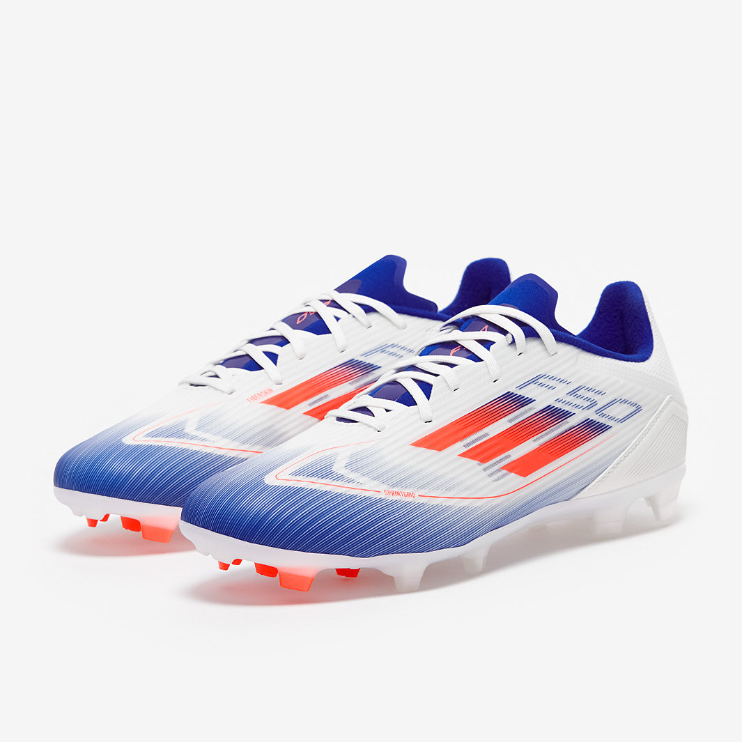 adidas F50 サッカーシューズ ホワイト/ブルー/レッド adidas F50 League Firm Ground/Mixed Ground - Ftwr White/Solar Red