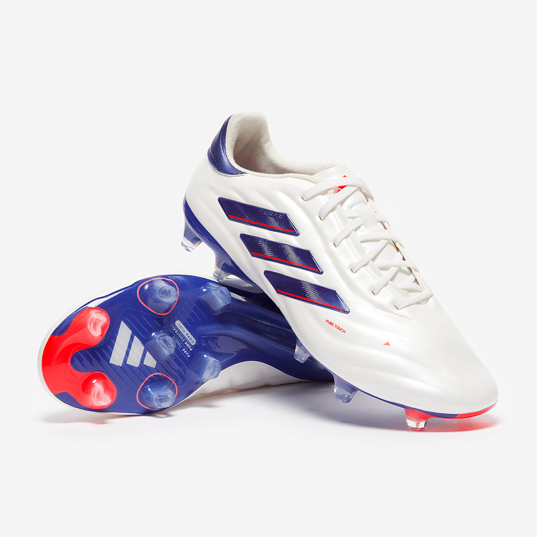 adidas COPA サッカーシューズ ホワイト/ネイビー adidas Copa Pure 2 Elite Leather Firm Ground - Ftwr White/Lucid