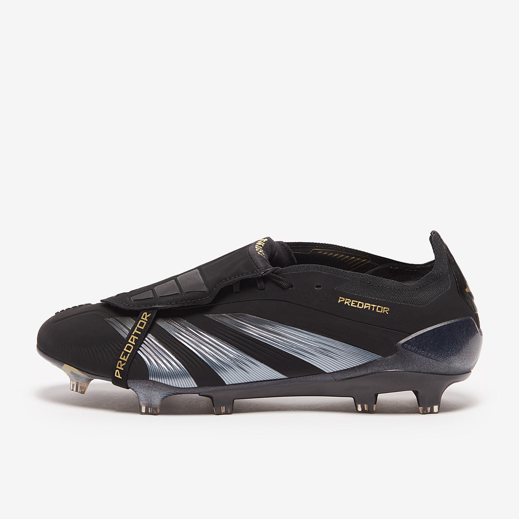 adidas Predator Elite Tongue Firm Ground - Core Black/Carbon/Gold
