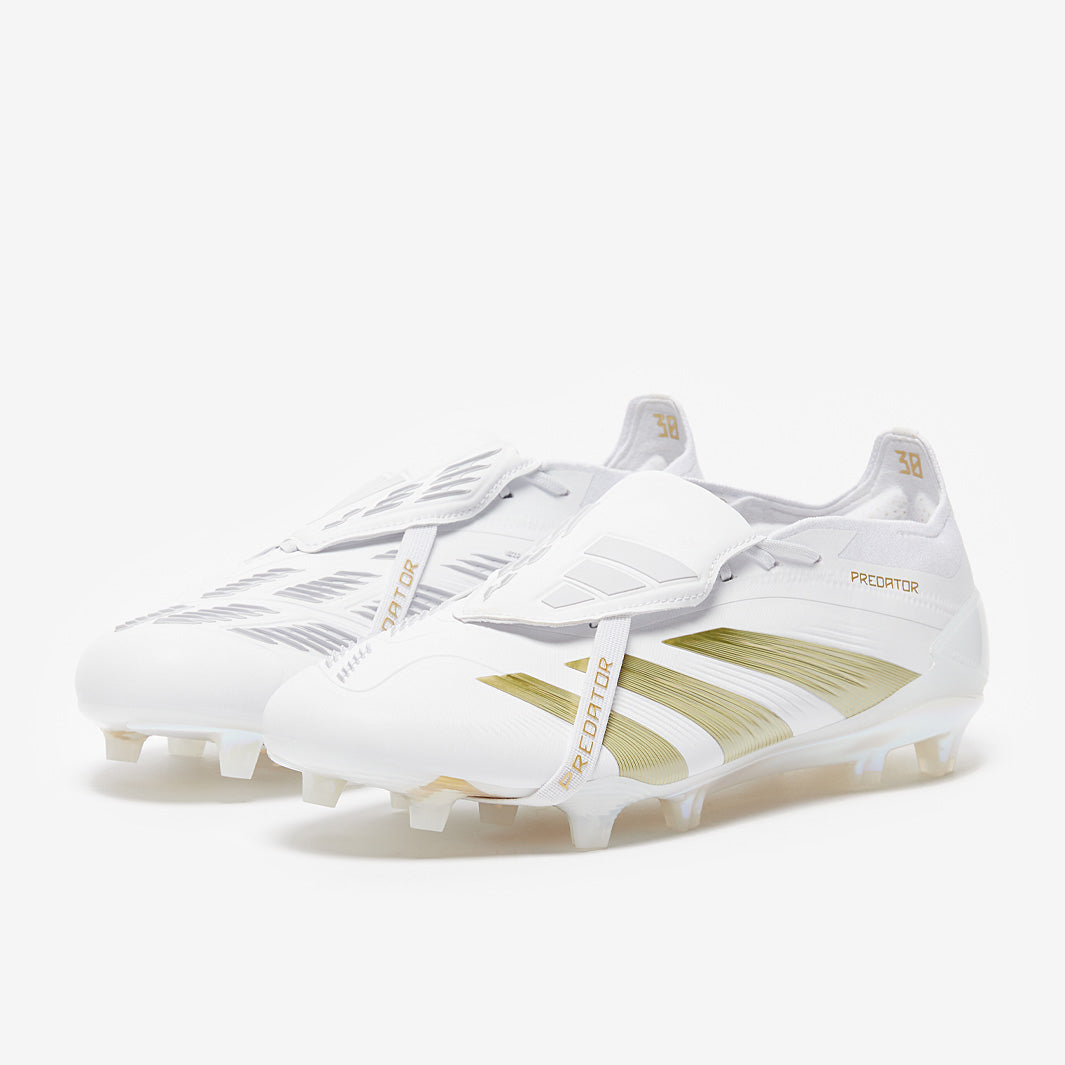 adidas Predator Elite Tongue Firm Ground - Ftwr White/Gold Met