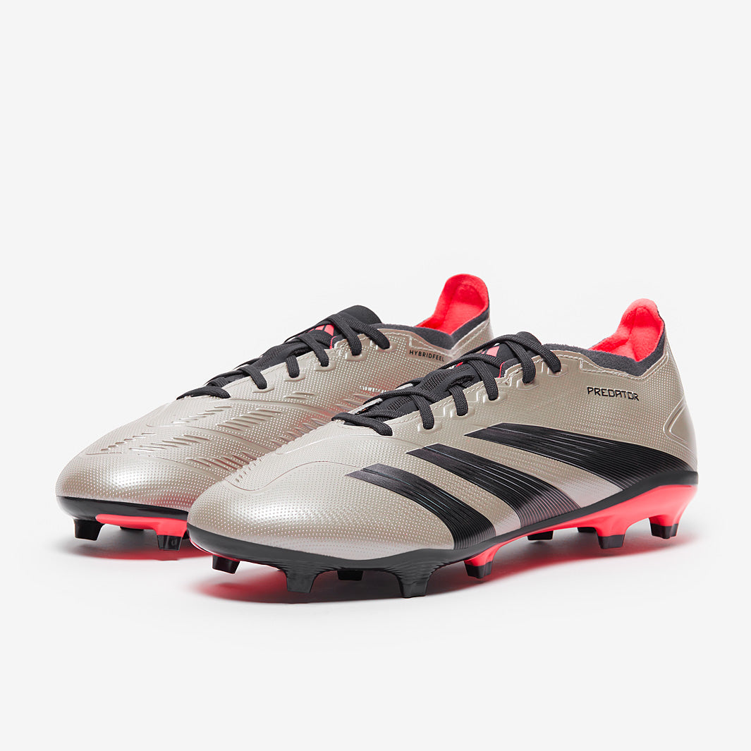 adidas Predator League Firm Ground - Platin Met/Aurora Black/Turbo