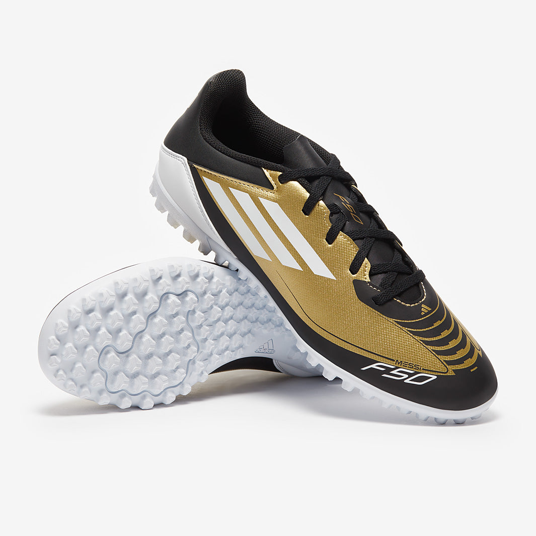 adidas F50 x Messi Club Turf - Gold Met/Ftwr White/Core Black