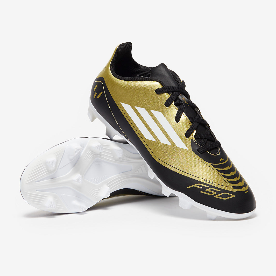 シューズ adidas Messi F50 Elite FG Gold llic adidas Messi F50 Elite FG Firm Ground Soccer Cleats- Gold/White
