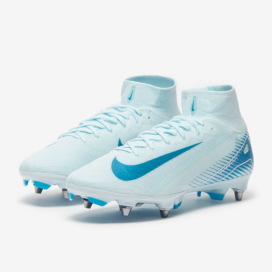Nike Mercurial サッカーシューズ ホワイト/ブルー Nike Air Zoom Mercurial Superfly X Elite Soft Ground-Pro - Glacier