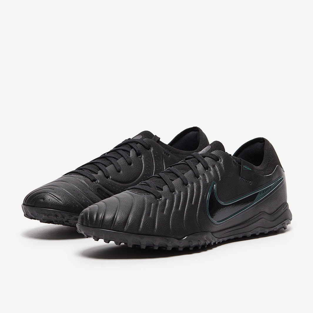 Nike Tiempo ブラック キルティングシューズ Nike Tiempo Legend X Pro Firm Ground - Black/Black/Deep Jungle