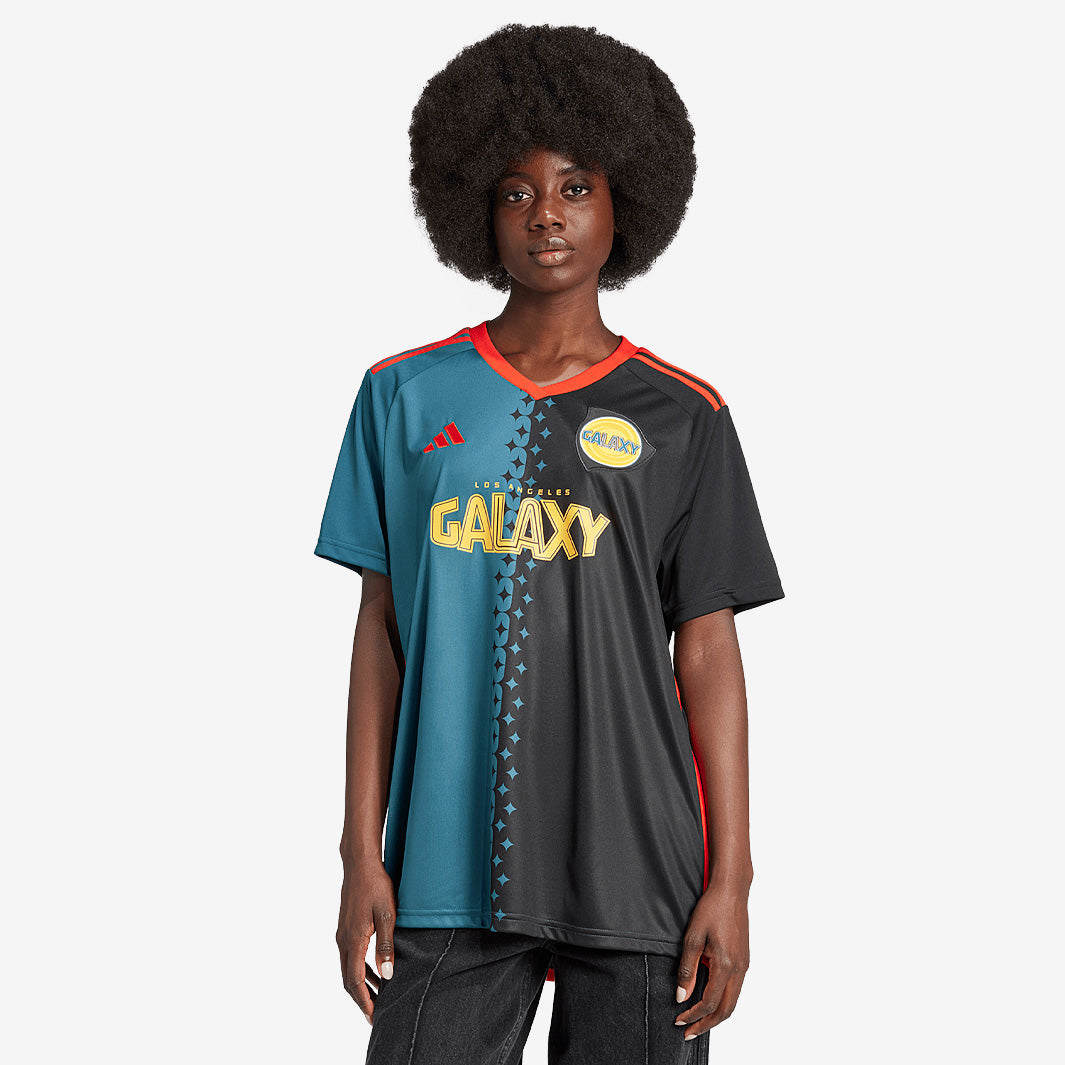 adidas LA Galaxy 2024 Womens Third Jersey - Black/Viridian