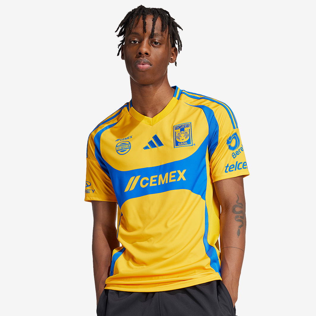 adidas Tigres UANL 24/25 Home Jersey - Team Colleg Gold - Mens Replica