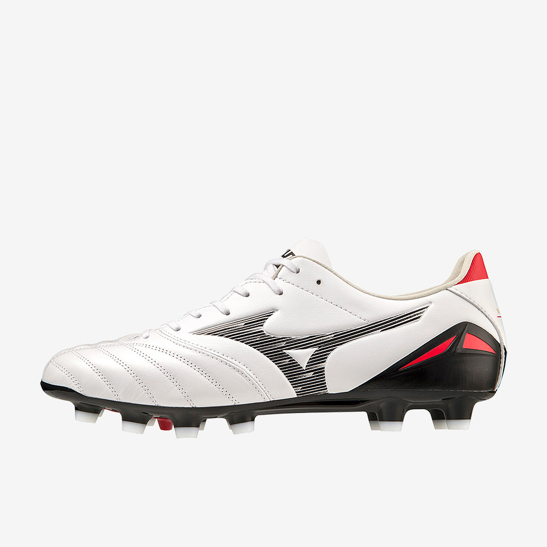 Mizuno Morelia Neo サッカーシューズ 　白　25.0 Mizuno Morelia Neo IV Pro Firm Ground - White/Black/Red - Adult Cleats