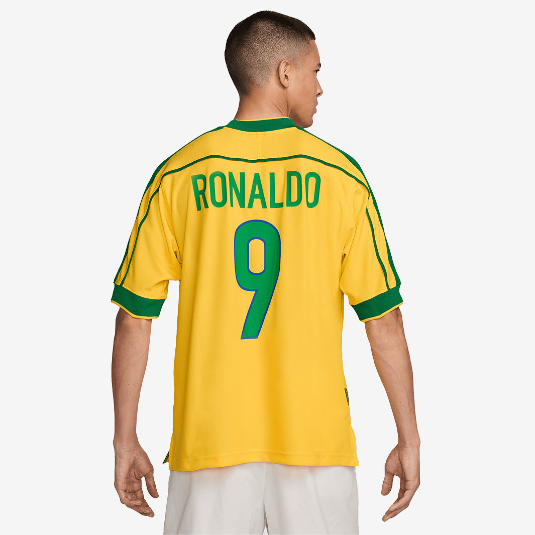 【正規品・新品】Nike 1998 ブラジル代表 9: ロナウド サイズXL Nike Brazil 1998 Reissue Ronaldo 9 Jersey – Stefans Soccer