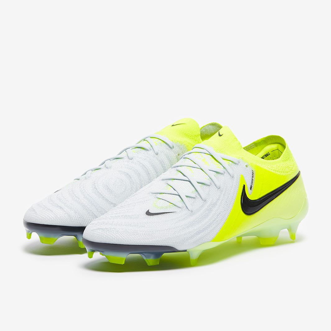 Nike Phantom GX サッカーシューズ ホワイト/イエロー Nike Phantom GX II Elite Firm Ground - Metallic Silver/Black/Volt