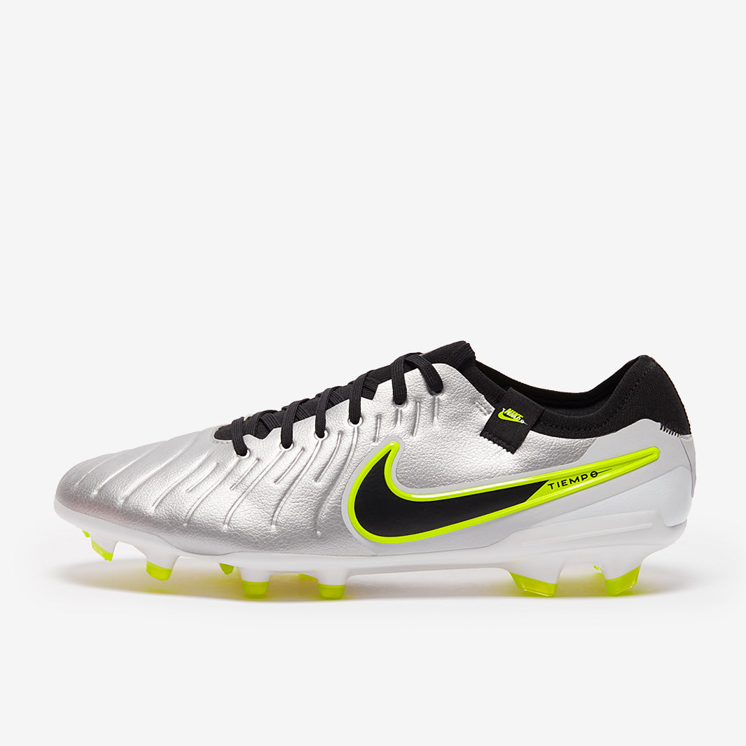 Nike Tiempo Legend X Pro Firm Ground - Metallic Silver/Black/Volt