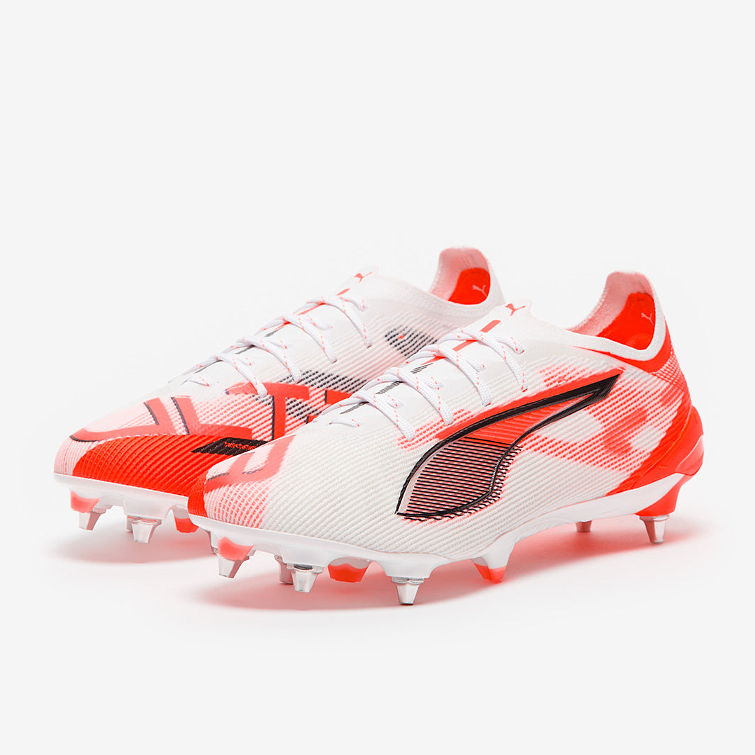 Puma Ultra 5 Ultimate MxSG - Puma White/Puma Black/Glowing Red