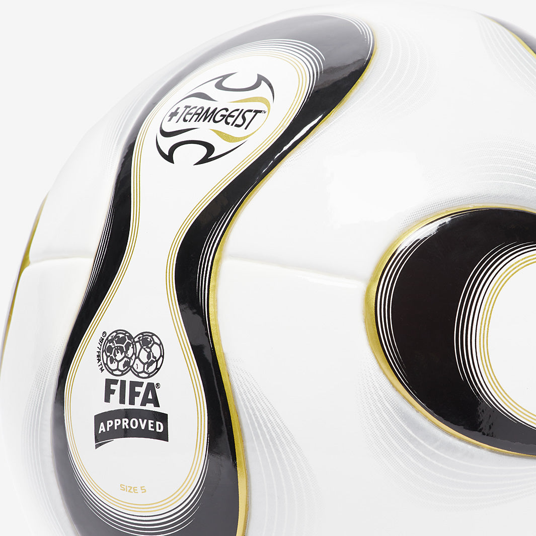 adidas Teamgeist OG Soccer Ball - White/Black/Gold Met. - Soccer Balls