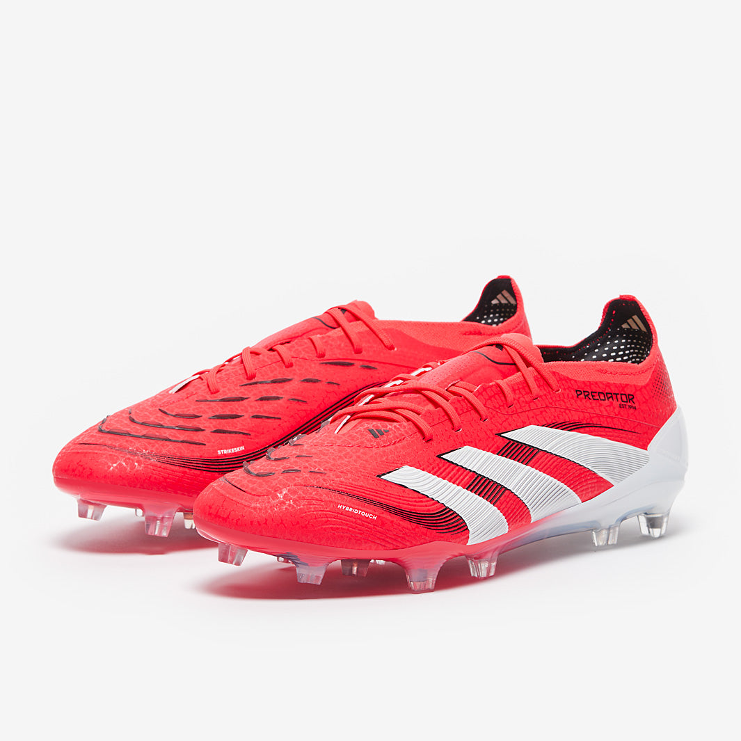 adidas Predator Elite Firm Ground - Lucid Red/White/Black - Adult