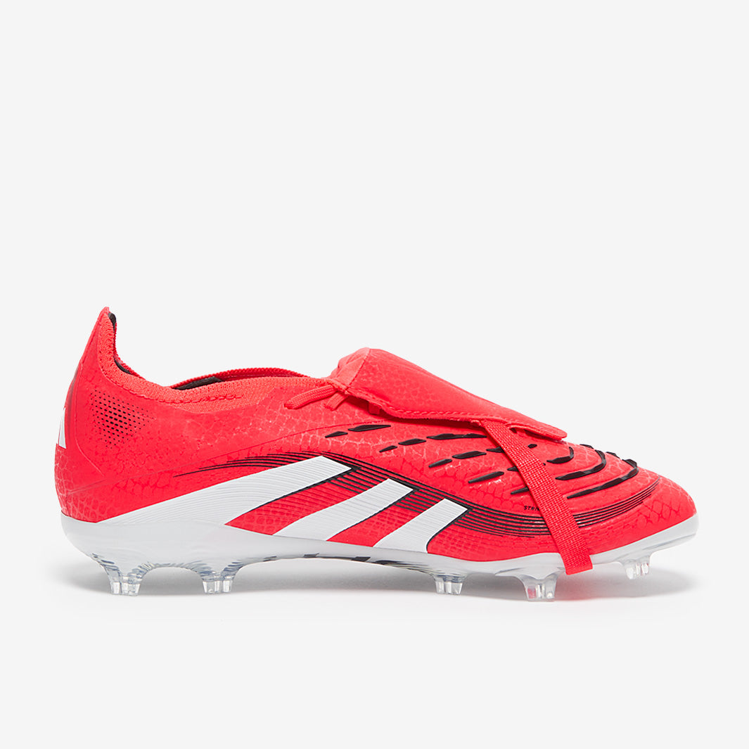 adidas Kids Predator Elite Tongue Firm Ground - Lucid Red/White
