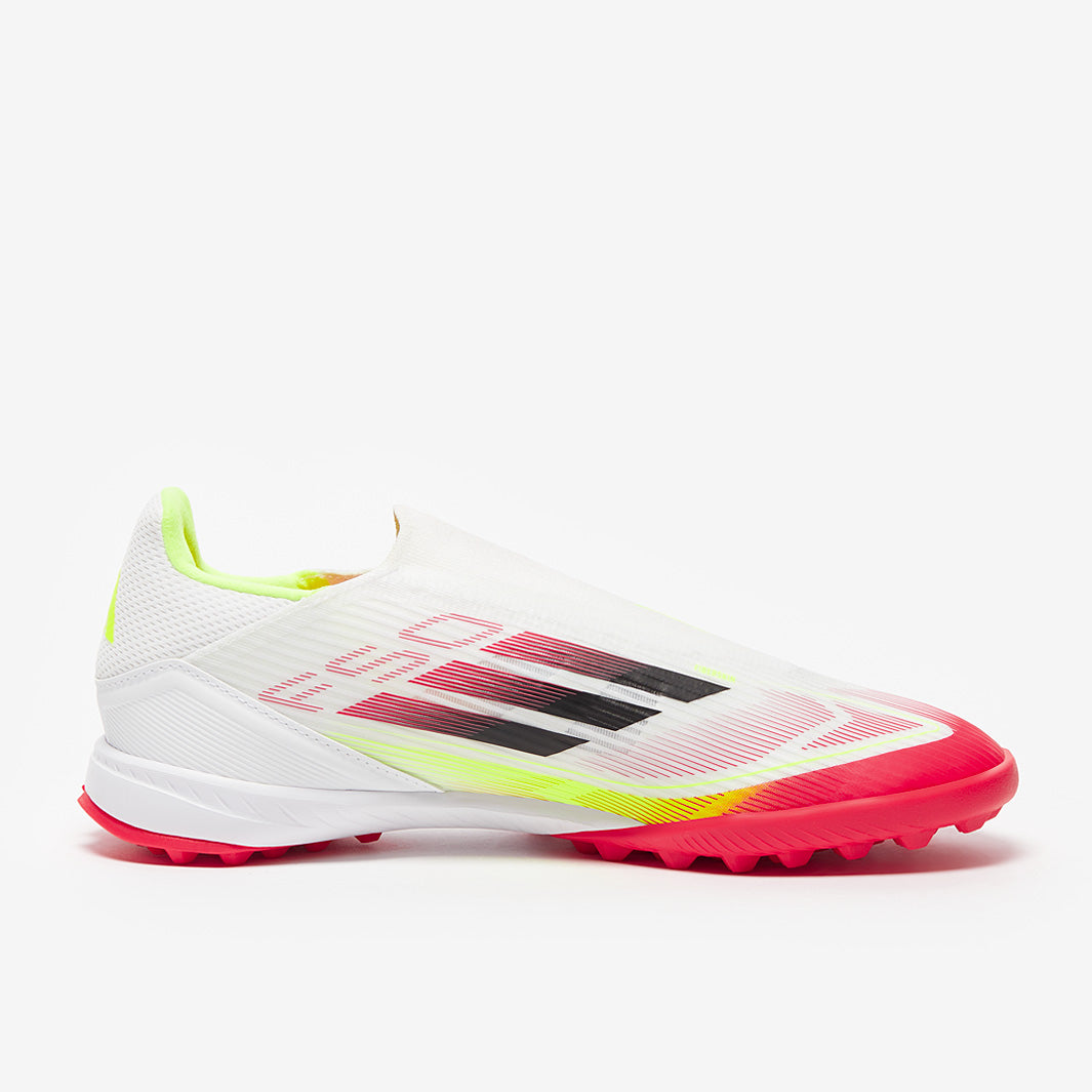 adidas F50 League Laceless Turf - White/Black/Solar Yellow - Adult