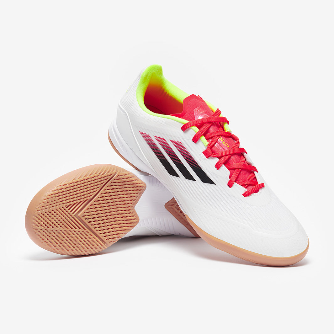 adidas F50 League Indoor - White/Black/Solar Yellow - Adult Cleats
