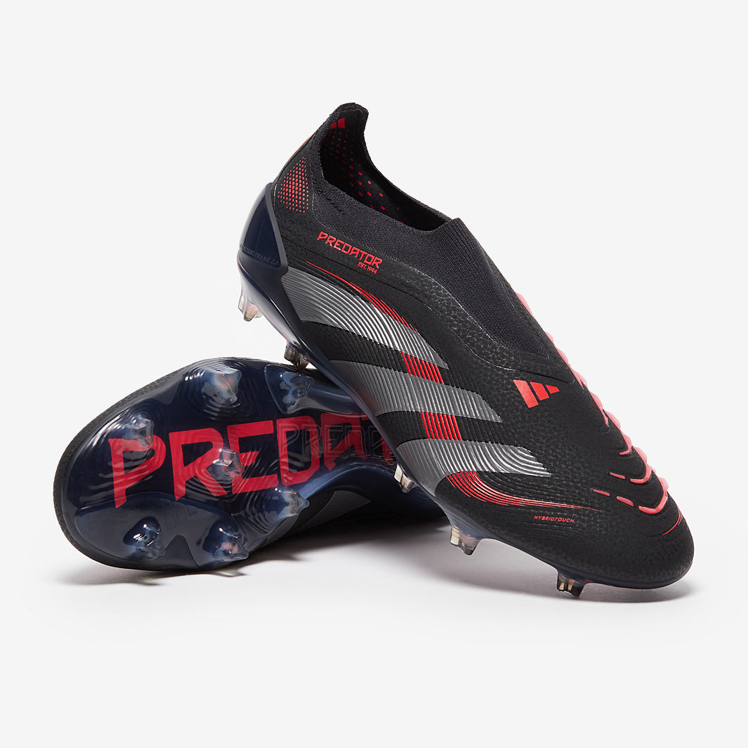 adidas Predator Elite Laceless Firm Ground - Black/Grey Four/Lucid