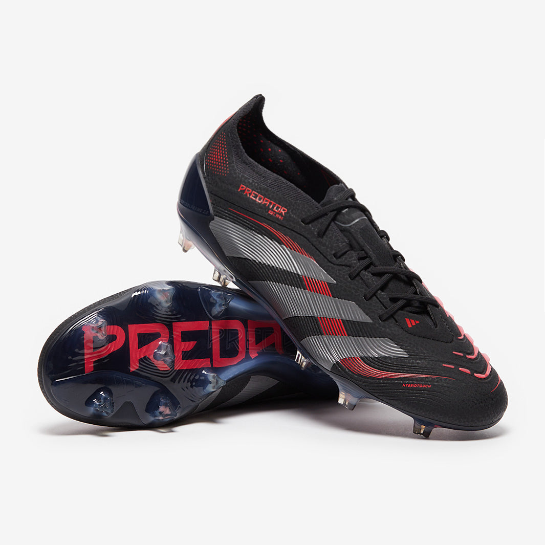 PREDATOR サッカーシューズ ブラック/レッド adidas Predator Pro Tongue Firm Ground - Black/Grey Four/Lucid Red