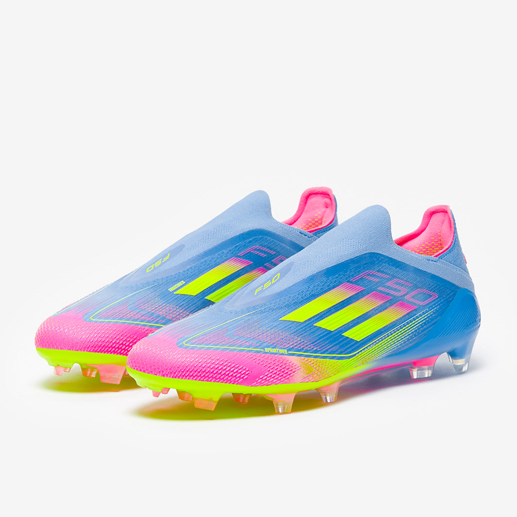 adidas F50 Elite Laceless Firm Ground - Blue Fusion/Lucid Lemon