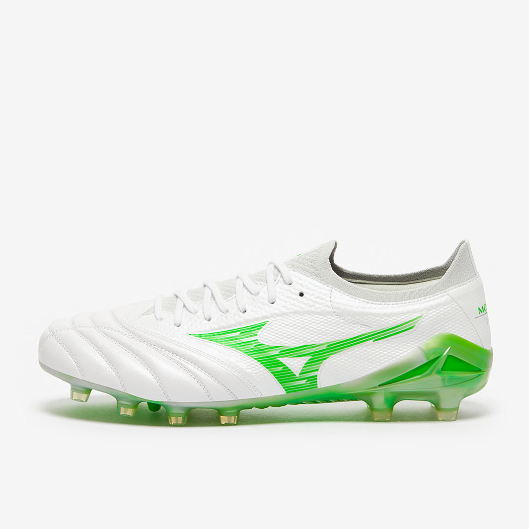 Mizuno Morelia Neo IV ホワイト/グリーン Mizuno Morelia Neo IV Beta Elite Firm Ground - White/Neon Green