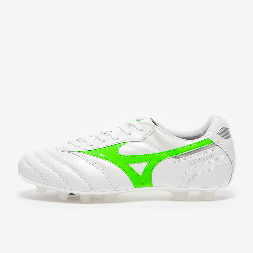 Mizuno Morelia II Elite Made in Japan Firm Ground - White/Neon