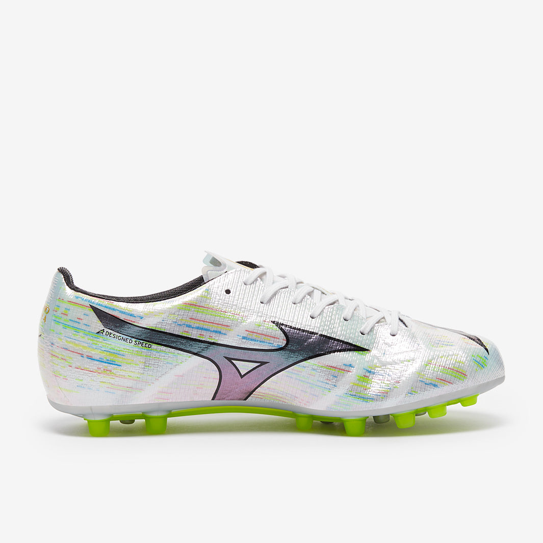 Mizuno アルファⅡ elite in Mizuno Alpha II Elite FG Firm Ground Soccer Cleat, White/Neon