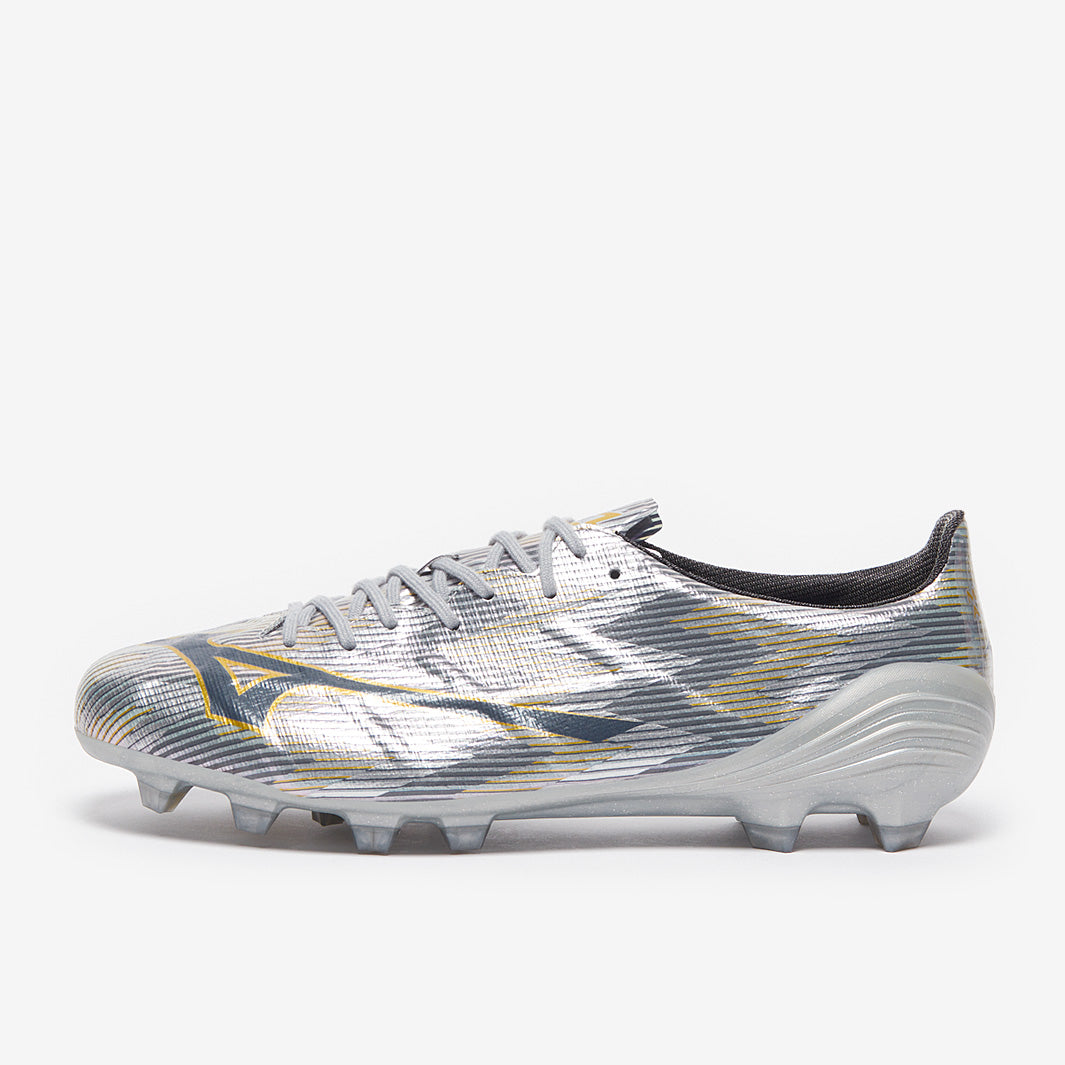 Mizuno Alpha II Elite Firm Ground - Galaxy Silver/Gold/Gold