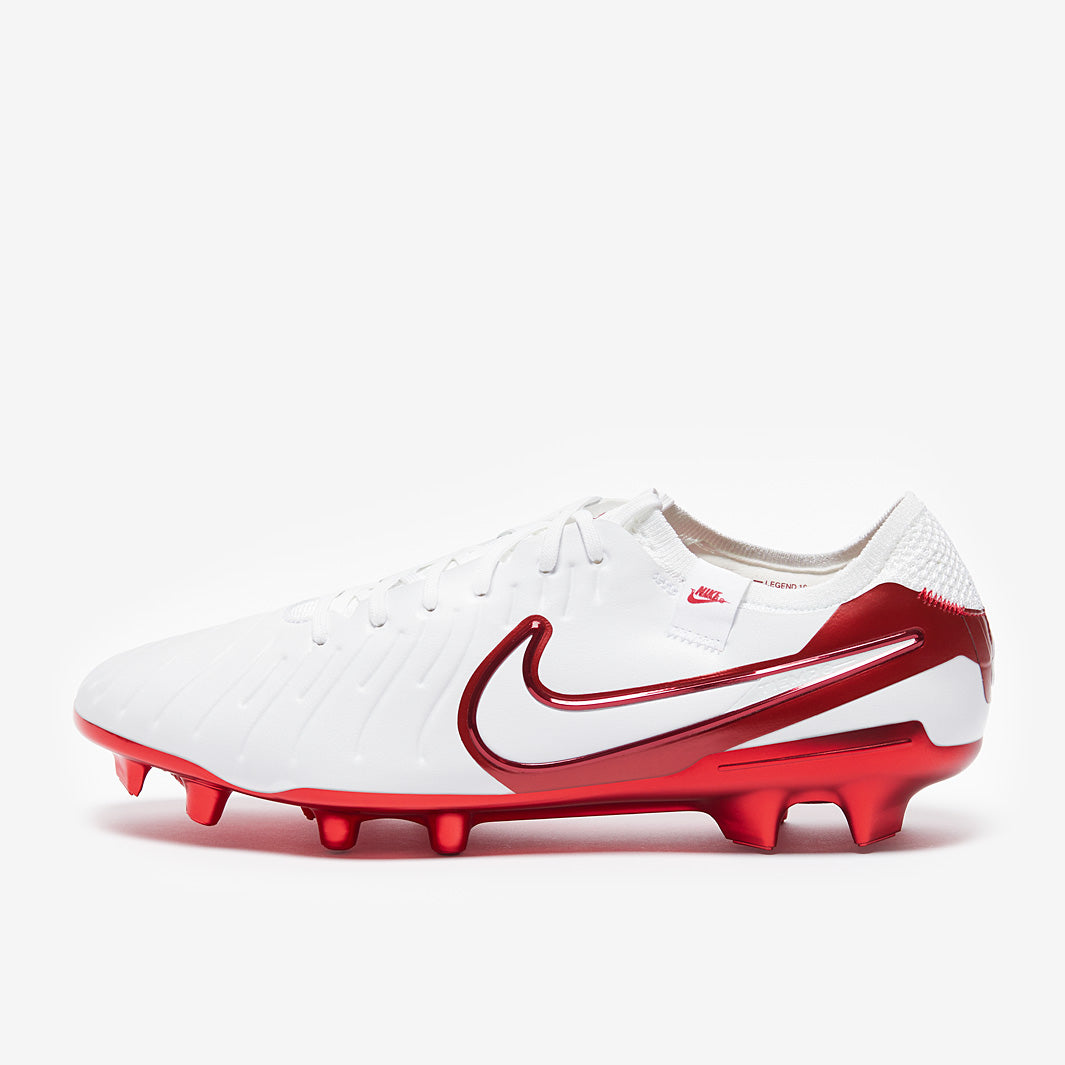 Nike Tiempo サッカーシューズ ホワイト/レッド Nike Tiempo Legend X Pro FG - White/Black/Bright Crimson - Mens Boots