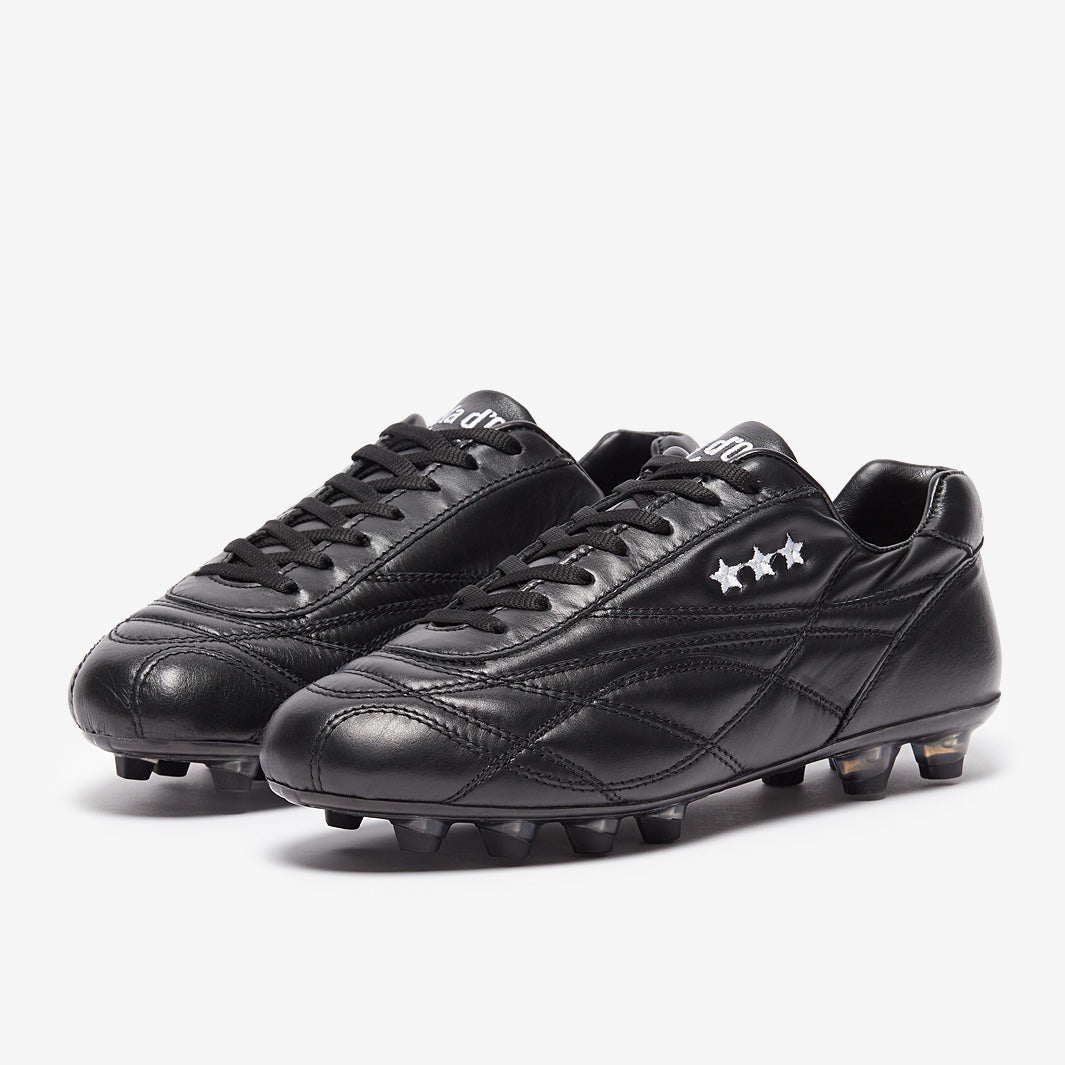 Pantofola d'Oro New Star Firm Ground - Black/White - Adult Cleats