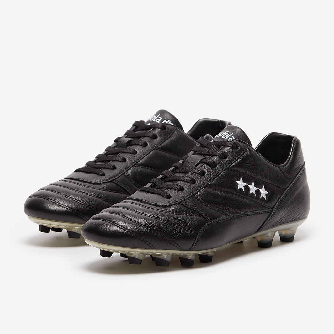 Pantofola d'Oro Alloro LC Firm Ground - Black/White - Adult Cleats