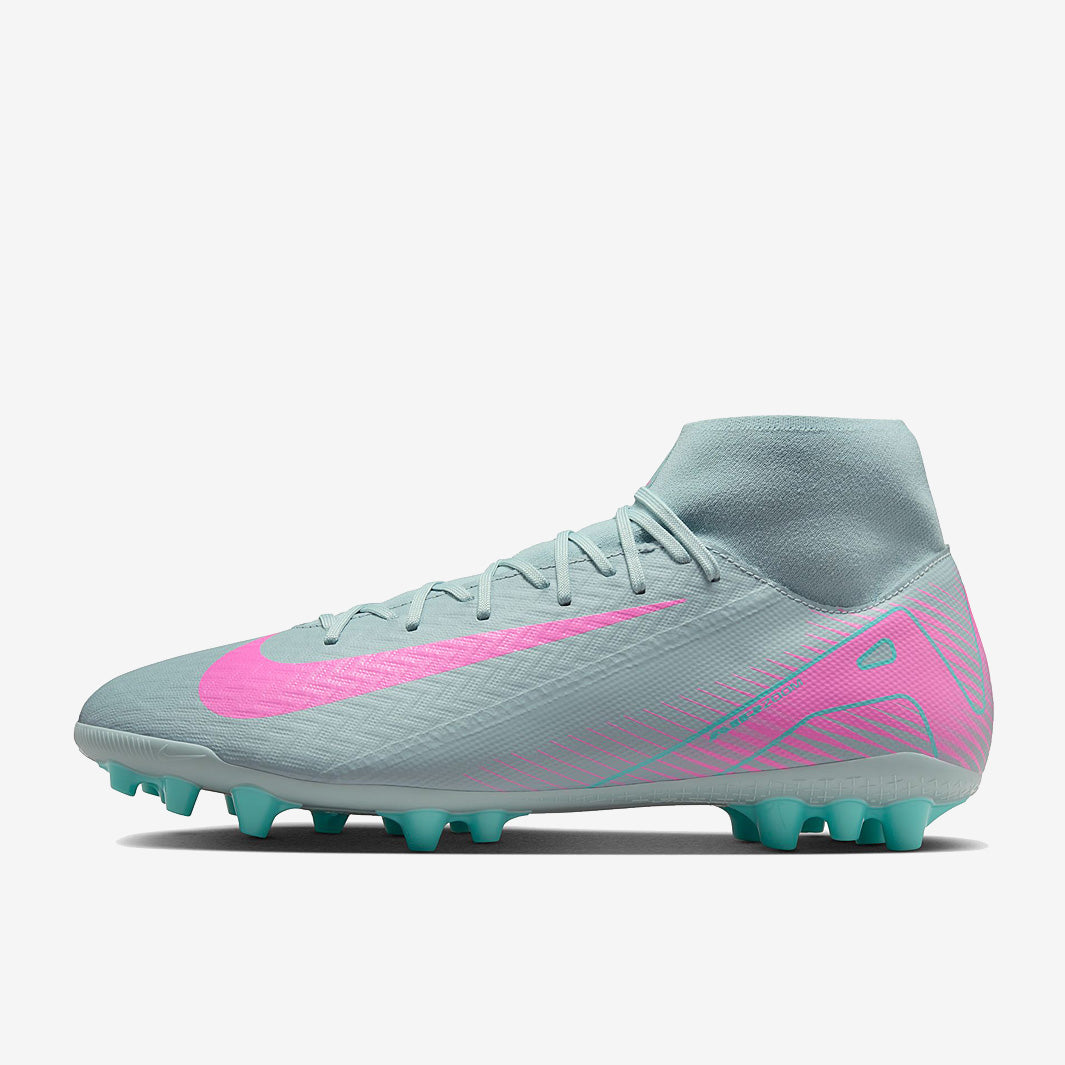 Nike サッカーシューズ グレー/ピンク ハイカット Nike Air Zoom Mercurial Superfly X Academy Artificial Grass