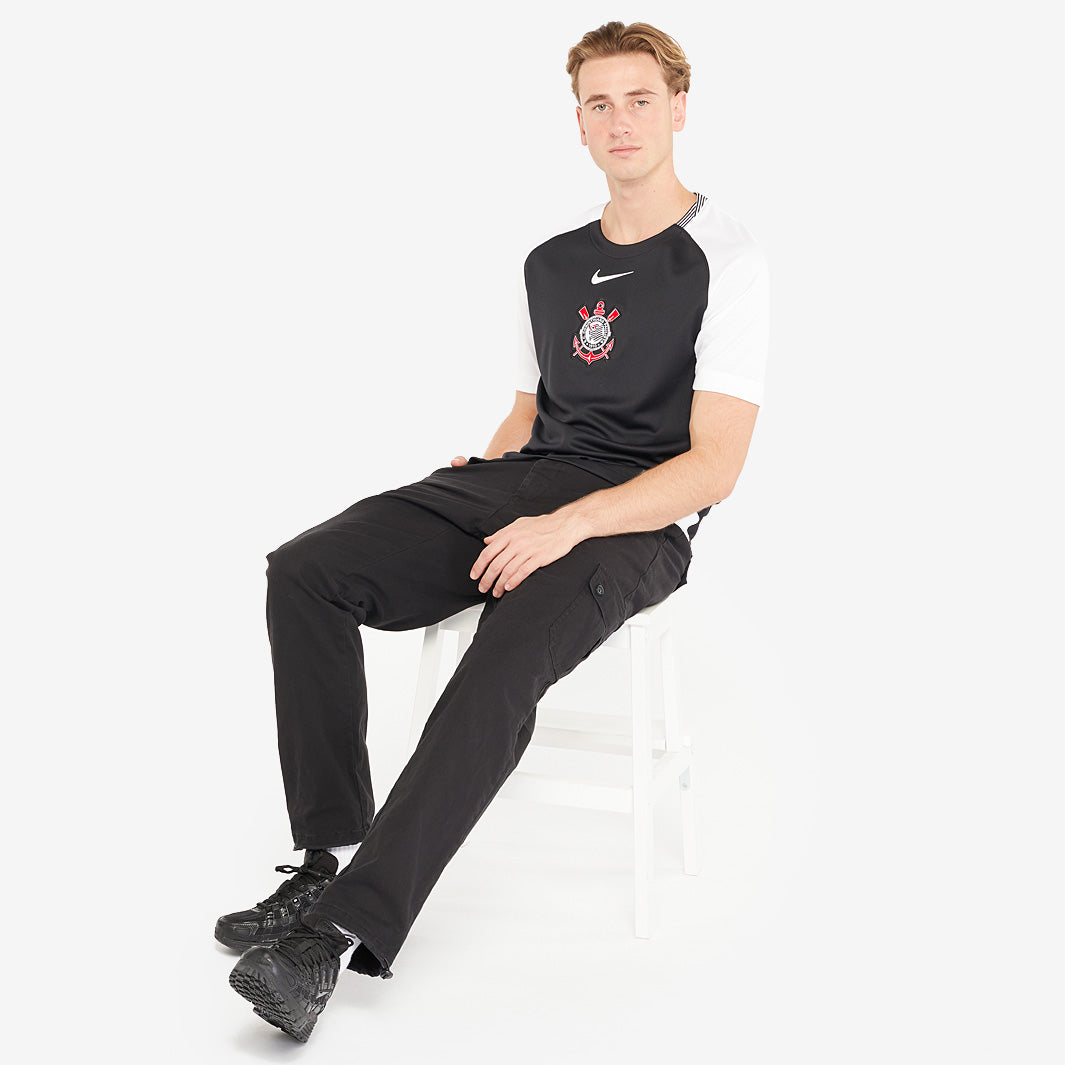 Nike Corinthians 半袖ジャージ Nike Corinthians 2025 Dri-FIT Stadium Home Jersey - White/Black