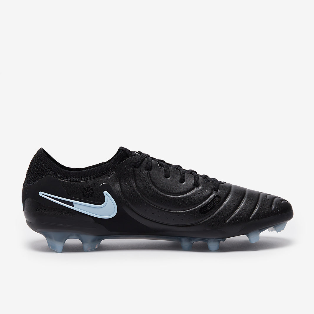 Nike Tiempo Legend X Elite Firm Ground - Black/Ice Blue - Adult Cleats