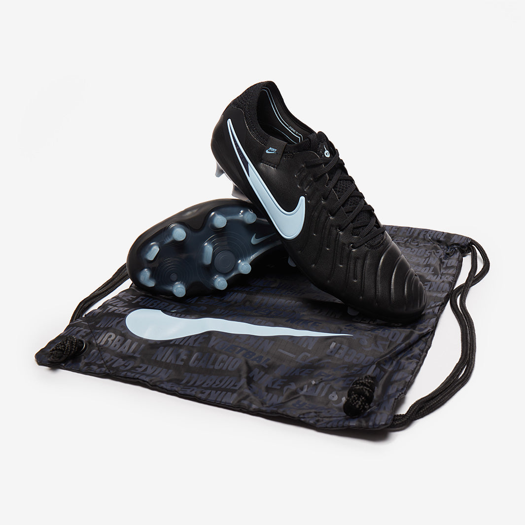 Nike Tiempo Legend X Elite Firm Ground - Black/Ice Blue - Adult Cleats