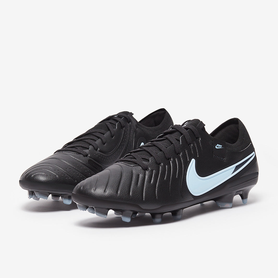 Nike Tiempo Legend X Pro Firm Ground - Black/Ice Blue - Adult Cleats