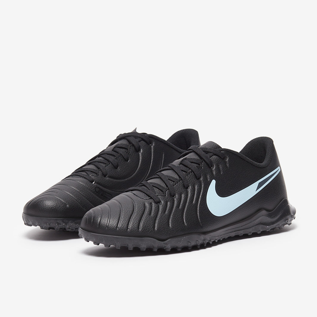 Nike Tiempo Legend X Club Turf - Black/Ice Blue - Adult Cleats