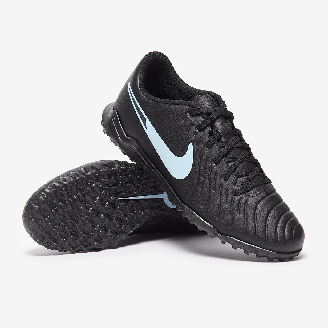 Nike Tiempo Legend X Club Turf - Black/Ice Blue - Adult Cleats