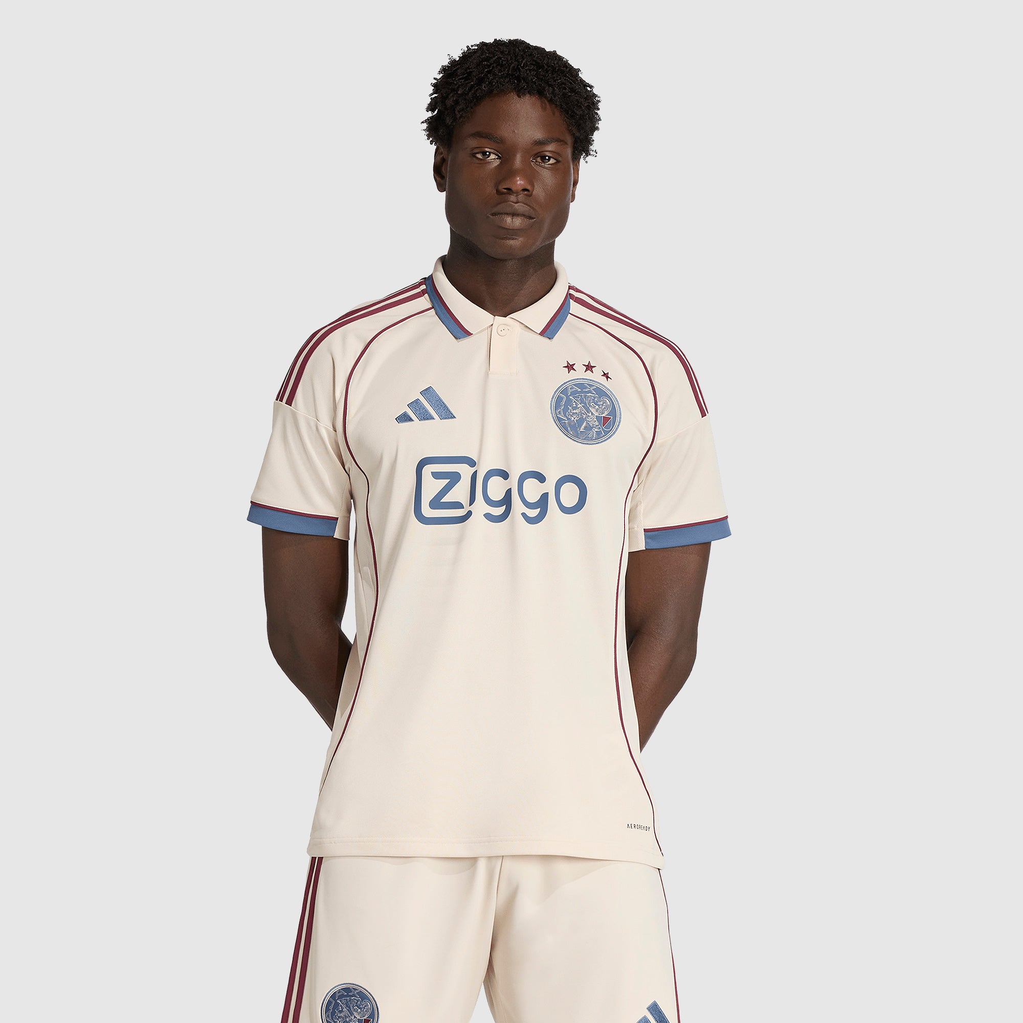 adidas Ajax 25/26 Third Shirt - Halo Ivory - Mens Replica