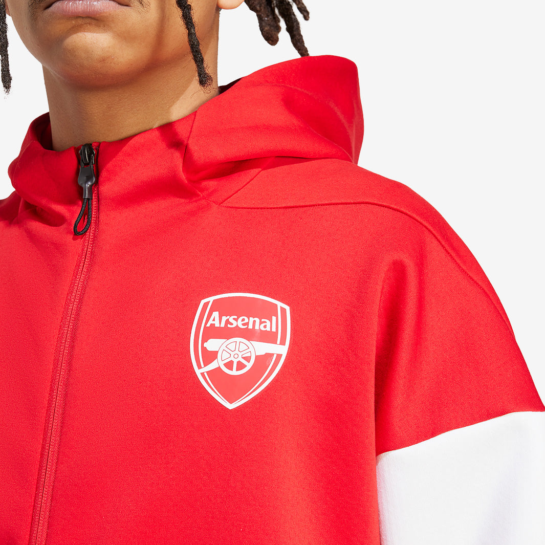 adidas Arsenal 25/26 Anthem Jacket - Better Scarlet/White - Mens