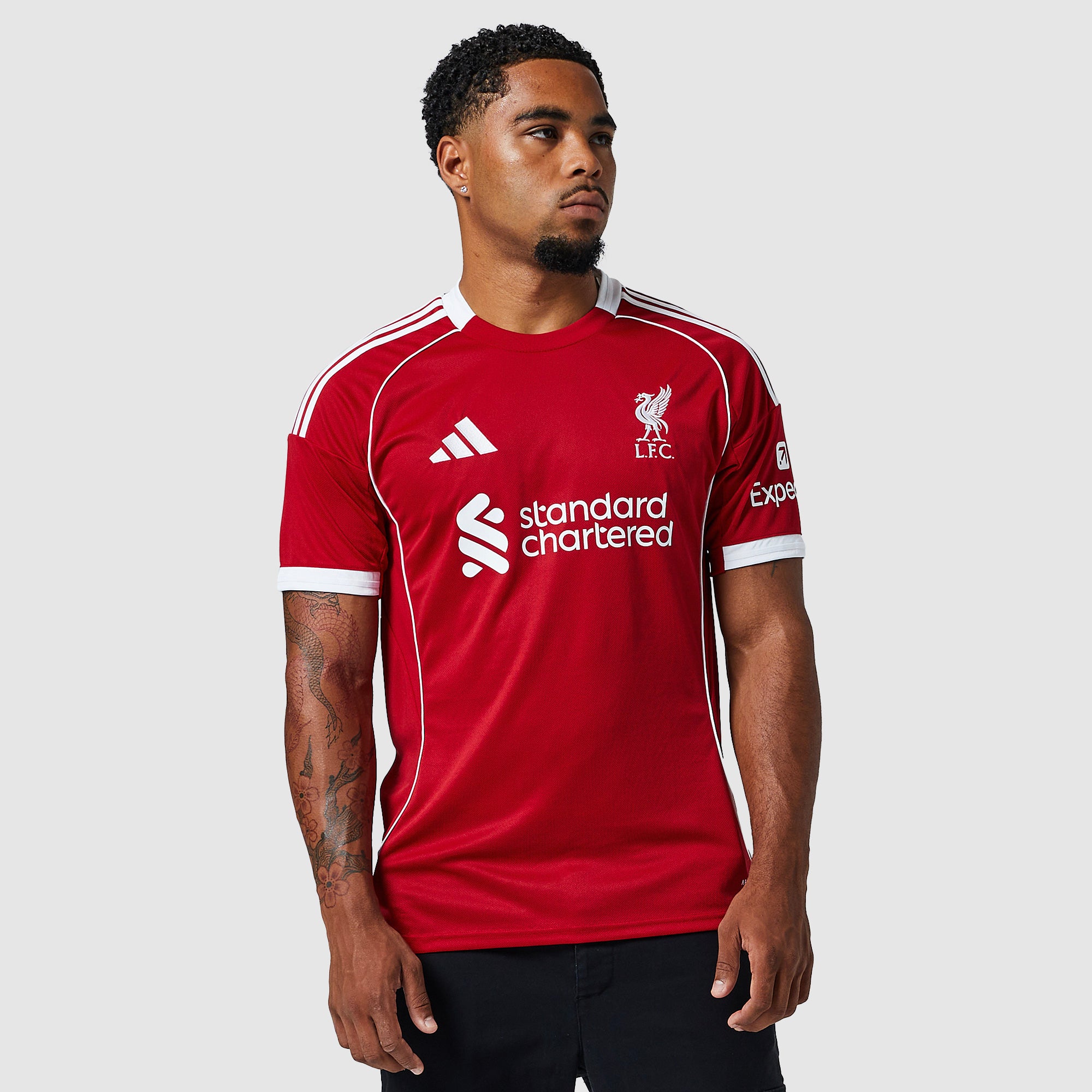adidas Liverpool 25/26 Home Shirt - Strawberry Red - Mens Replica