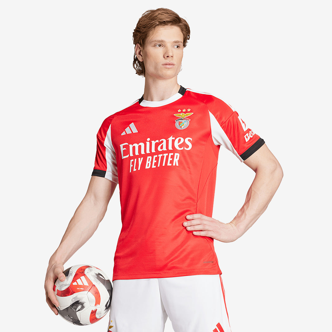 adidas Benfica 25/26 Home Jersey - Benfica Red - Mens Replica